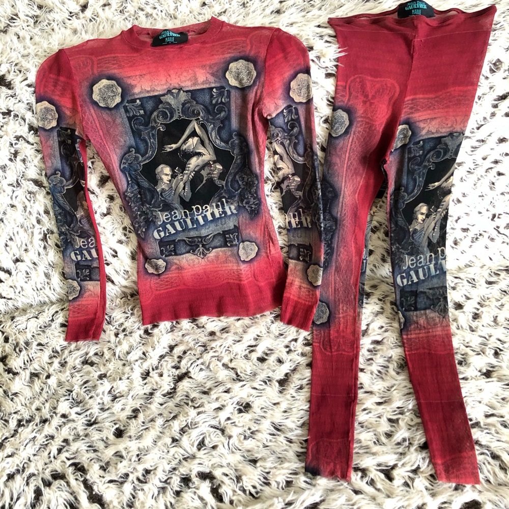 ‼️SOLD‼️Vtg JEAN PAUL GAULTIER ‘95 TOP PANTS SET - Picture 4 of 10